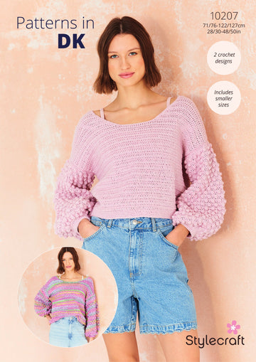 Crochet Cropped Top & Sweater in Stylecraft Cotton Twist DK & Colour Burst DK PDF
