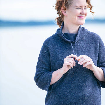 Churchmouse Studio Funnel Neck Pullover in Rowan Felted Tweed