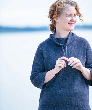 Churchmouse Studio Funnel Neck Pullover in Rowan Felted Tweed