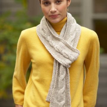 Simple Cable Scarf in Lion Brand Fishermen's Wool - 80888AD PDF