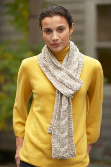 Simple Cable Scarf in Lion Brand Fishermen's Wool - 80888AD PDF