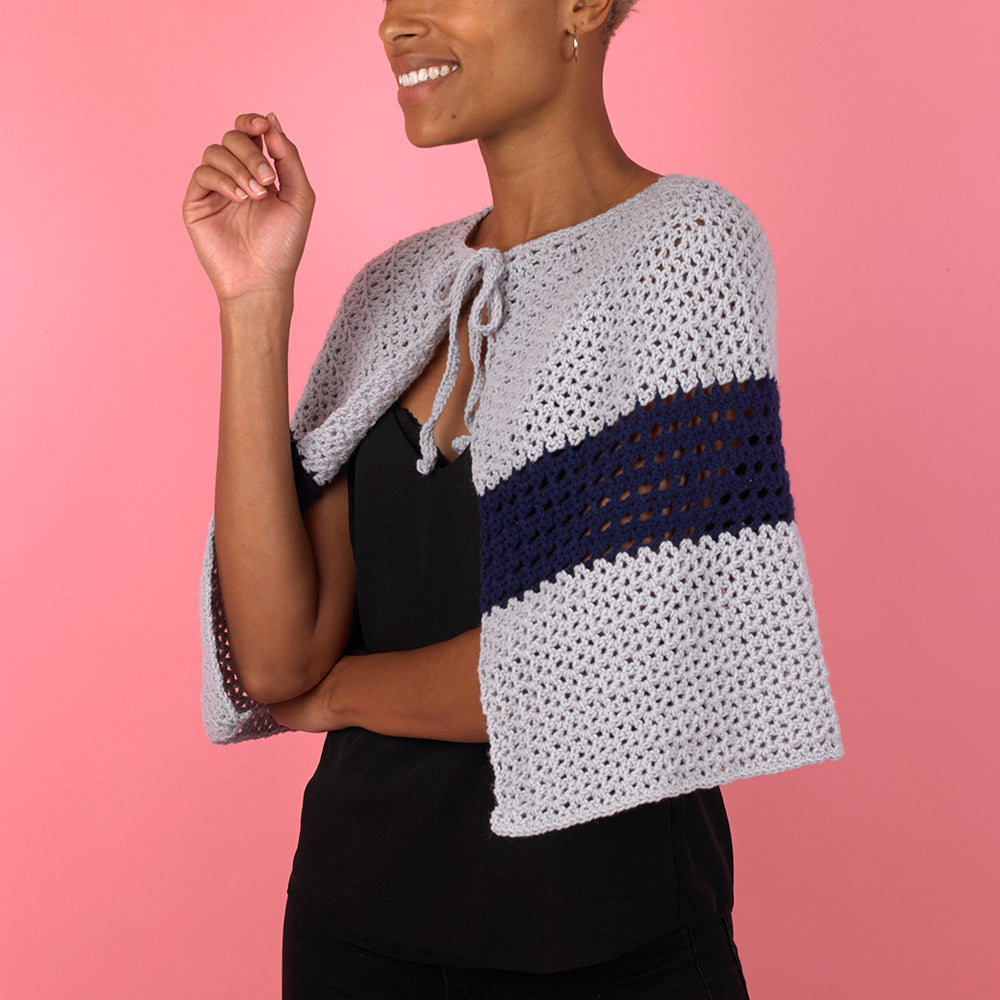Paintbox Yarns Celebration Capelet Crochet Pattern
