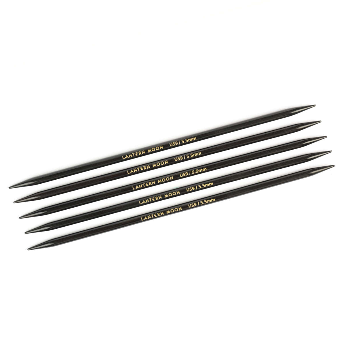Lantern Moon Ebony Wood Double Point Needles 6"