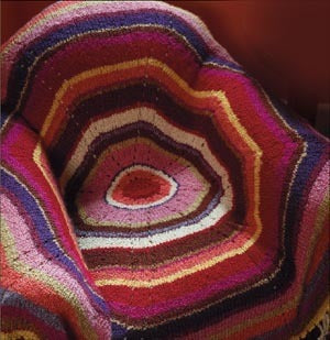 Radiant Circle Throw in Lion Brand Homespun - 60133AD PDF