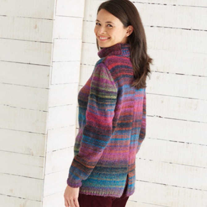 Sirdar Two-Tone Pullover Jumper Knitting Pattern