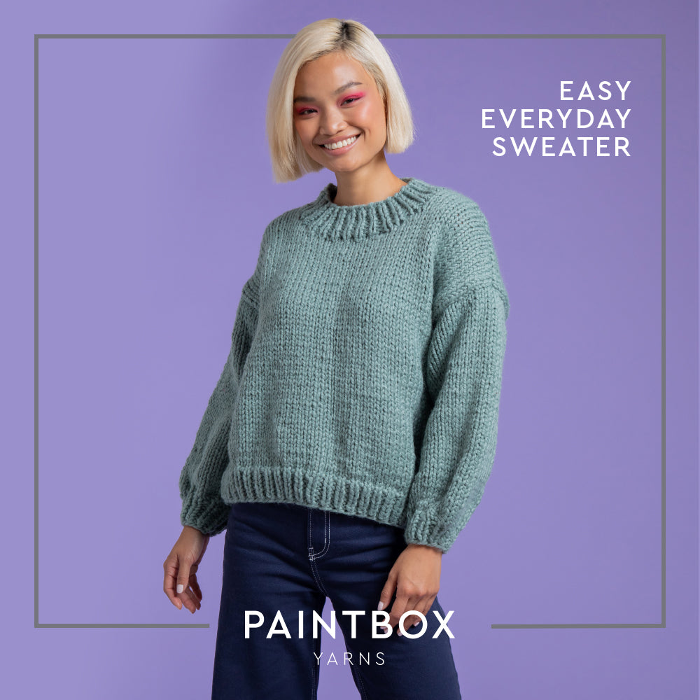 Paintbox Yarns Easy Everyday Sweater Knitting Pattern