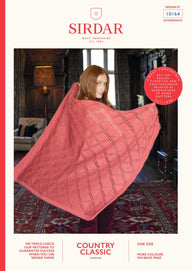 Sirdar Diamond Trellis Afghan Cape Knitting Pattern