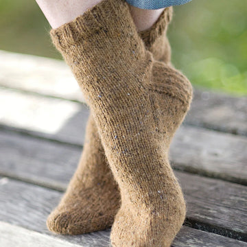 Churchmouse Studio Basic Sock (in 2 gauges) in Rowan Felted Tweed/Cacade