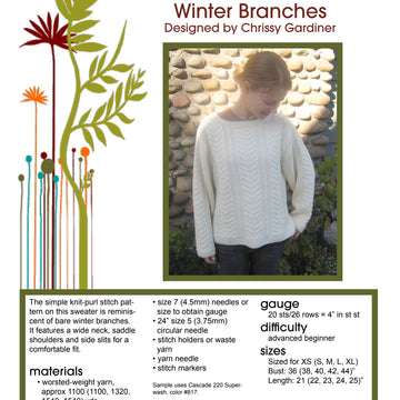 Gardiner Yarn Works Winter Branches Jumper Knitting Pattern