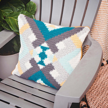 Crocheted Quilt Pillow Cover