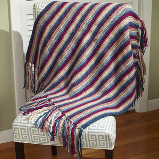 Valley Yarns Beach Rose Blanket Knitting Pattern