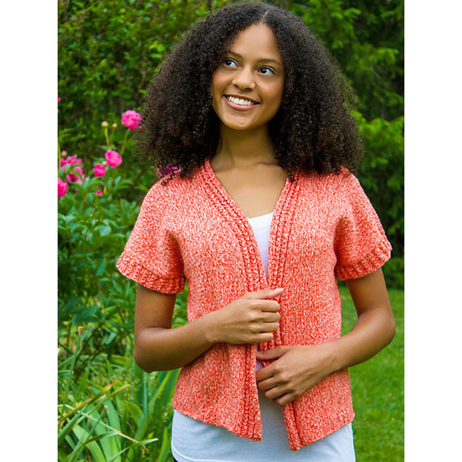 Plymouth Yarn Cap Sleeve Cardigan Knitting Pattern