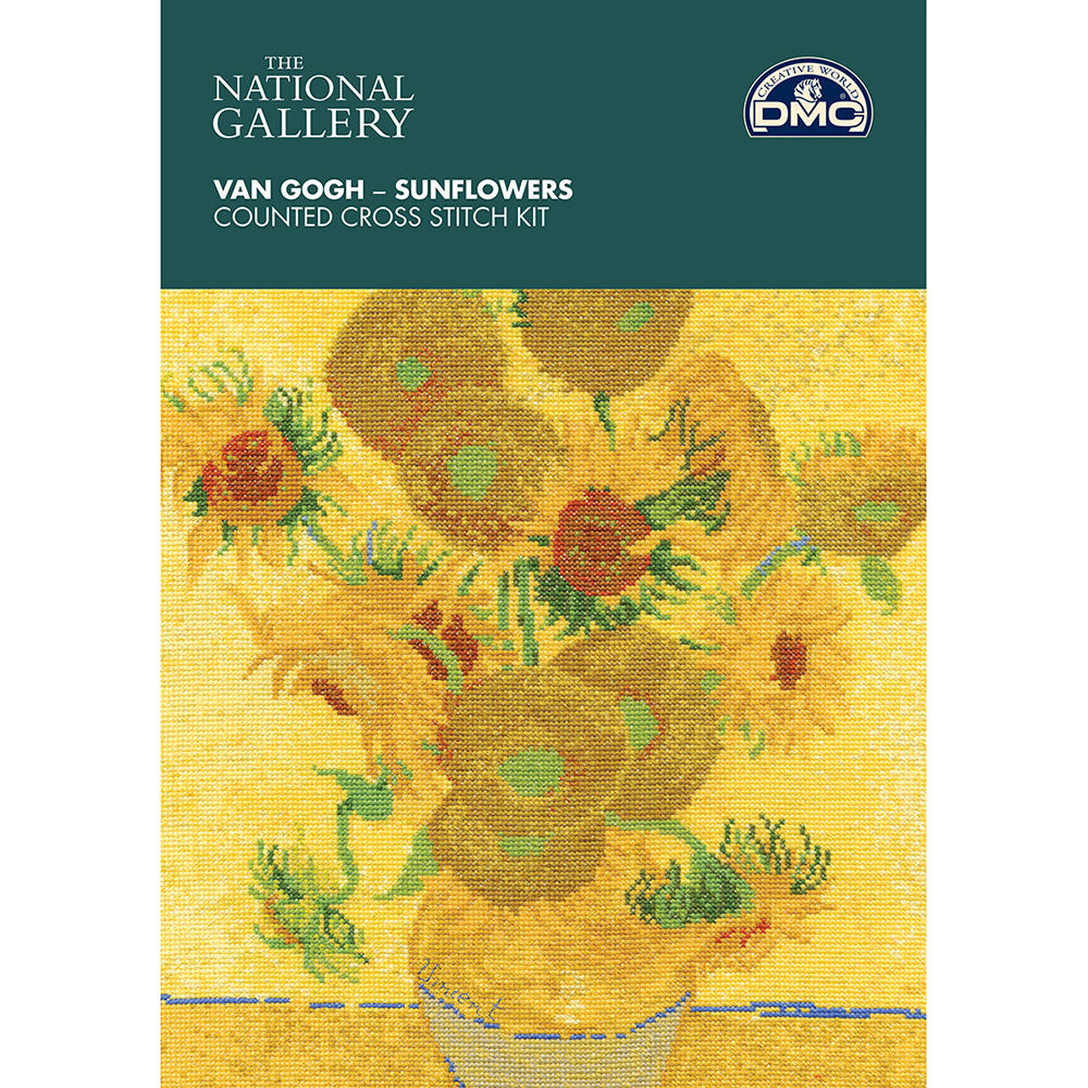 DMC The National Gallery - Van Gogh - Sunflowers-25cm x 32cm