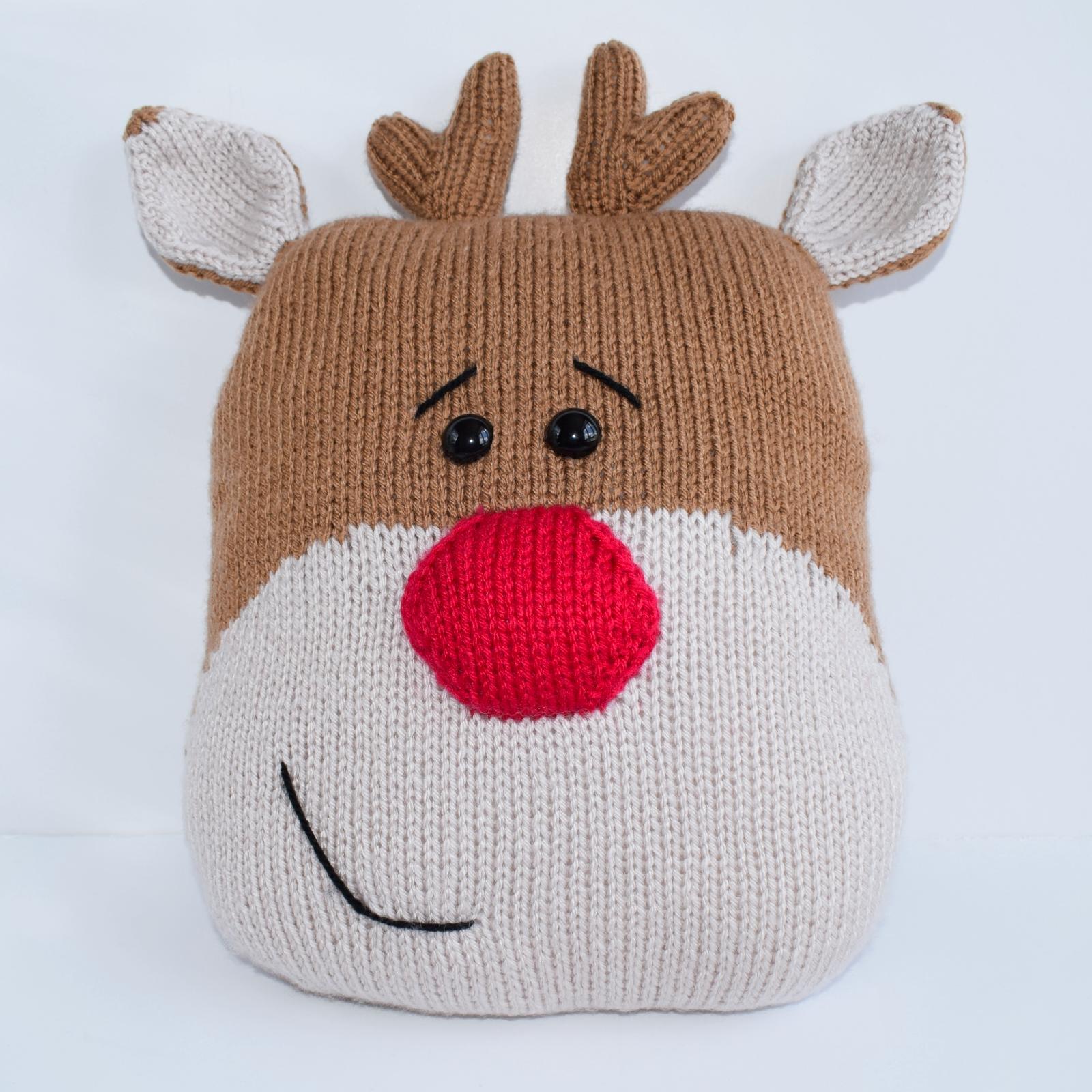 Red Nose Reindeer Cushion