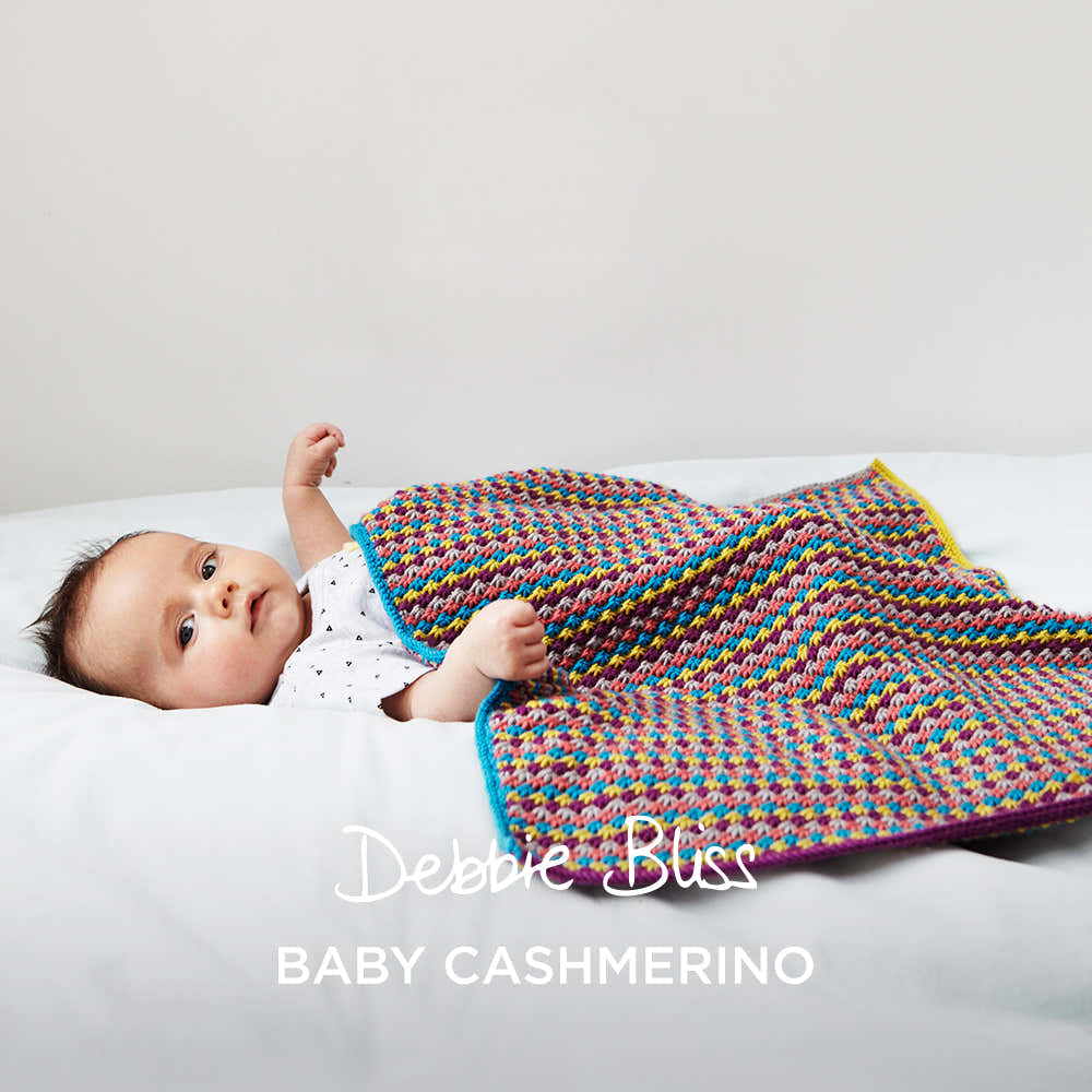 Debbie Bliss Striped Blanket Knitting Pattern