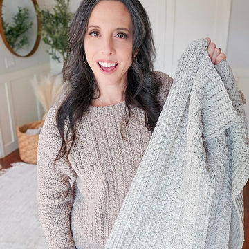 Braided Wheat Crochet Blanket