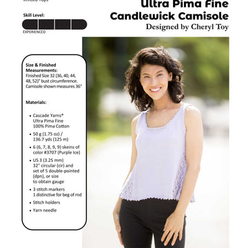 Cascade Yarns FW Candlewick Camisole Jumper Knitting Pattern