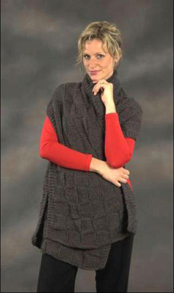 Basketweave Prayer Shawl in Plymouth Encore Worsted - F468 - PDF