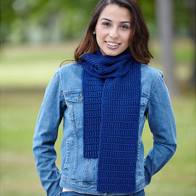Valley Yarns Blurry Lines Scarf Knitting Pattern