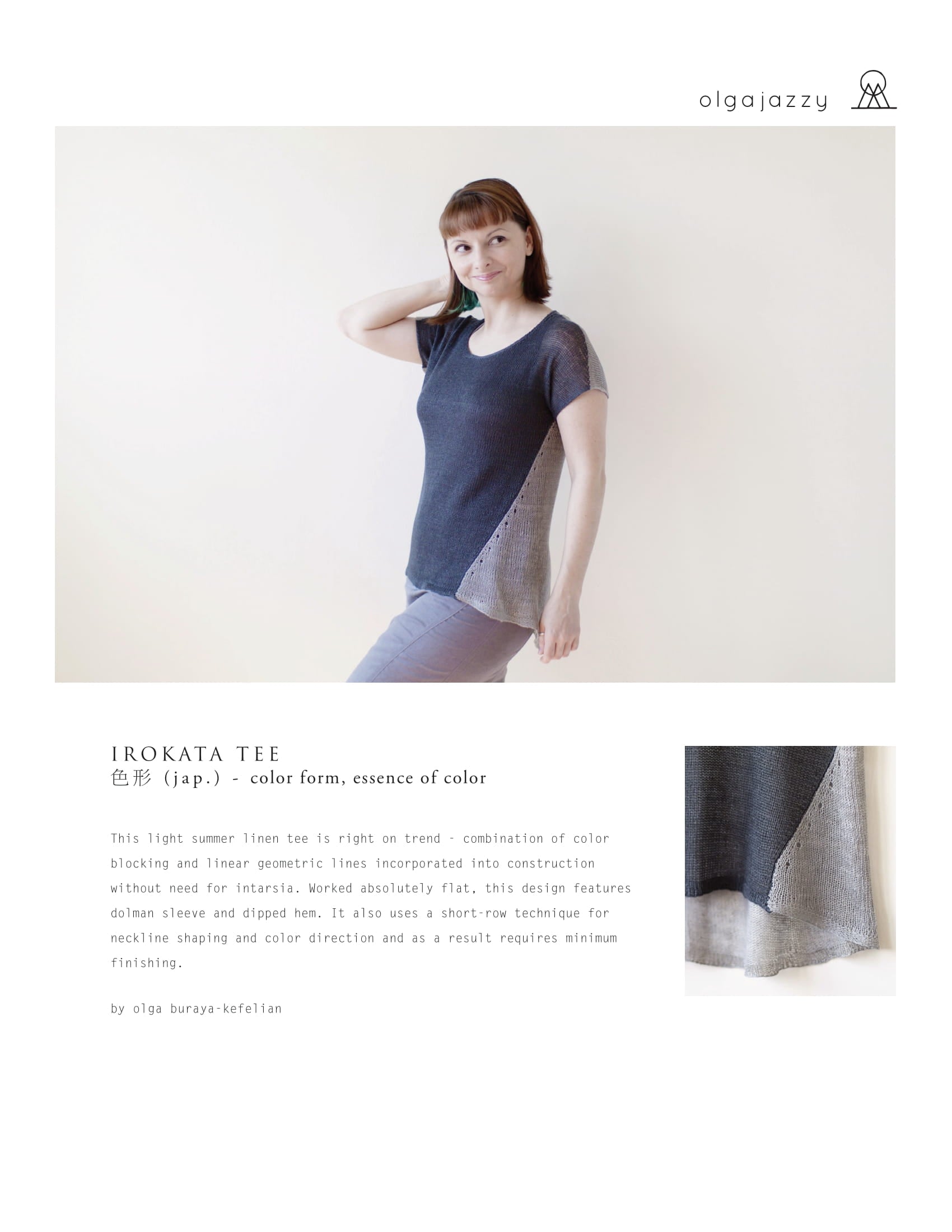 Olgajazzy Irokata Tee Jumper Knitting Pattern