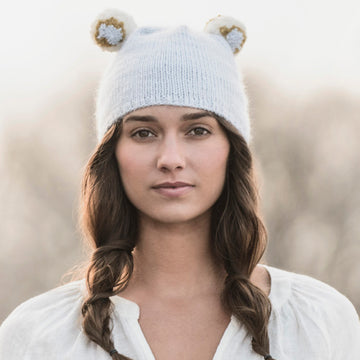 Two Pom Hat Knitting Pattern