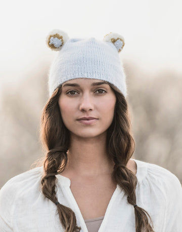 Two Pom Hat in Blue Sky Fibers Suri Merino - 201627 PDF