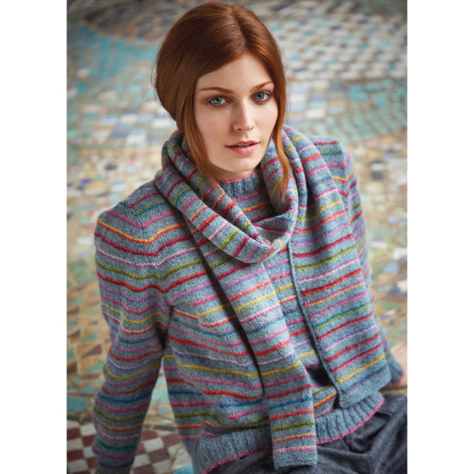 Rowan Colours In The Mist Sweater Jumper Knitting Pattern
