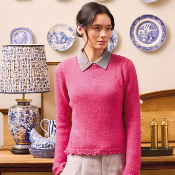 Ruffle Sweater Jumper Knitting Pattern