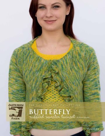 Juniper Moon Farm Butterfly Ruffled Sweater Twinset - The Pondicherry Collection