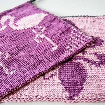 Topflappen "Flamingo Love" in Doubleface
