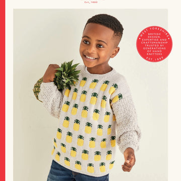 Sirdar Pineapple Fair Isle Sweater Jumper Knitting Pattern
