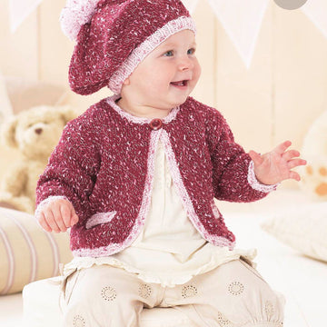 Sirdar 1424 Jacket and Beret Knitting Pattern