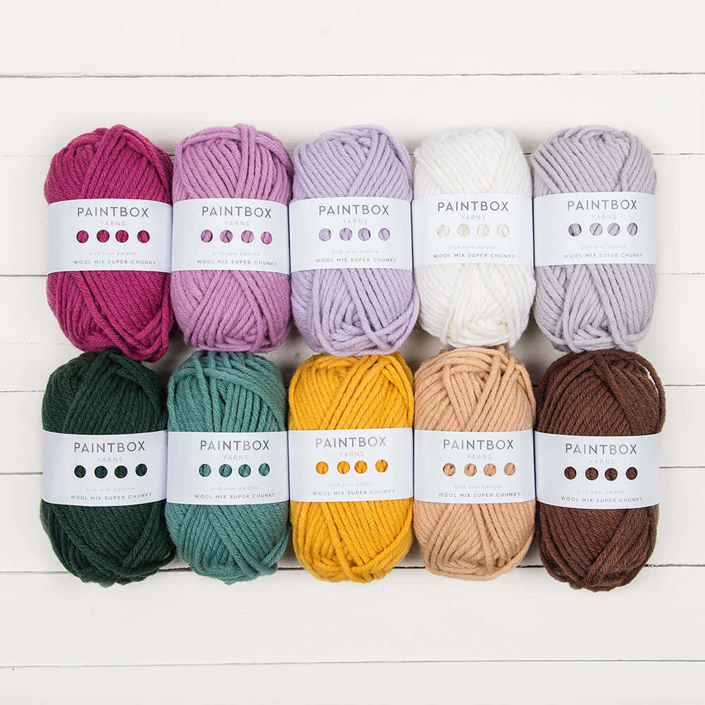 Paintbox Yarns Wool Mix Super Chunky 10 Ball Color Pack Yarn - Wool Super Chunky