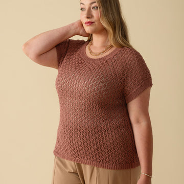 Adrienne Top in Berroco Modern Cotton DK Knitting Pattern