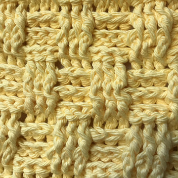 EASY BEGINNER'S Basketweave Dish Cloth