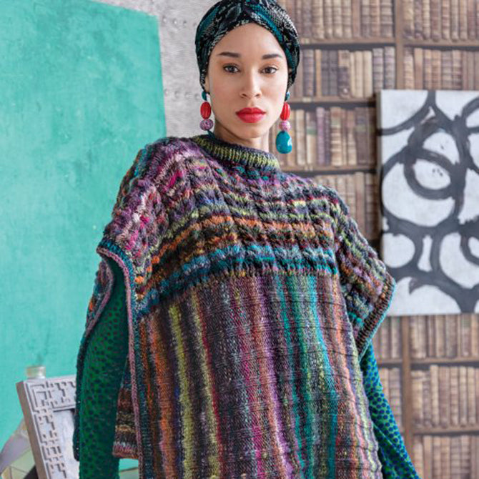 Noro Two Direction Poncho Cape Knitting Pattern