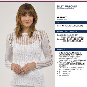 Stacy Charles Fine Yarns Selby Pullover Knitting Pattern