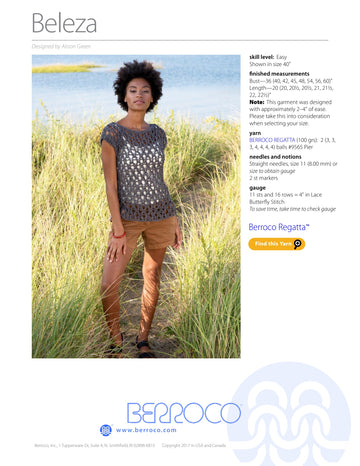 Berroco Beleza Jumper Knitting Pattern