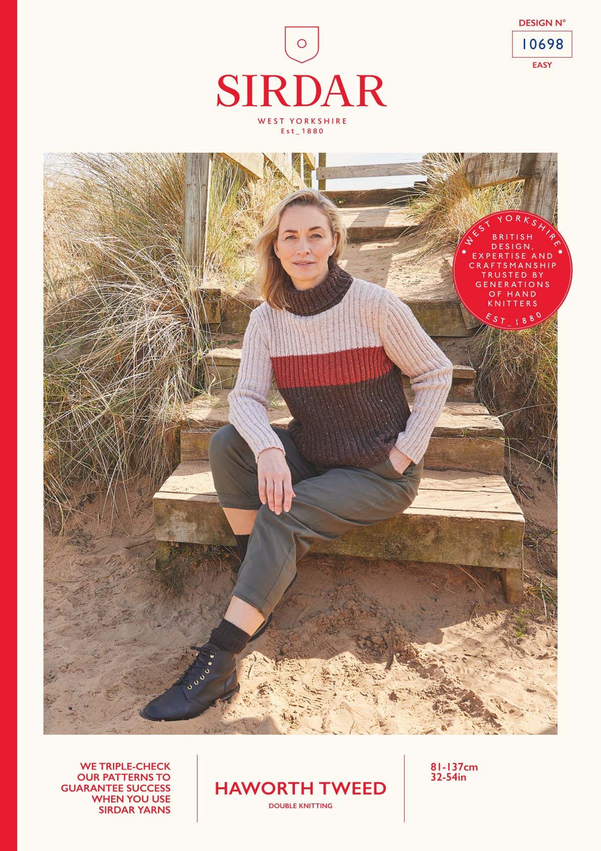 Sirdar Coastline Roll Neck Jumper Knitting Pattern