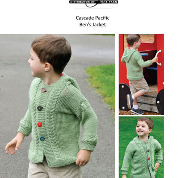 Ben's Jacket Cascade PacificFree Knitting Pattern