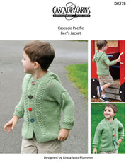 Ben's Jacket Cascade PacificFree Knitting Pattern