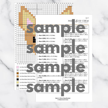 C2C Golden / Labrador Retriever Dog Blanket Square