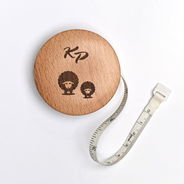 KnitPro Retractable Tape Measure Beech Wood - Round