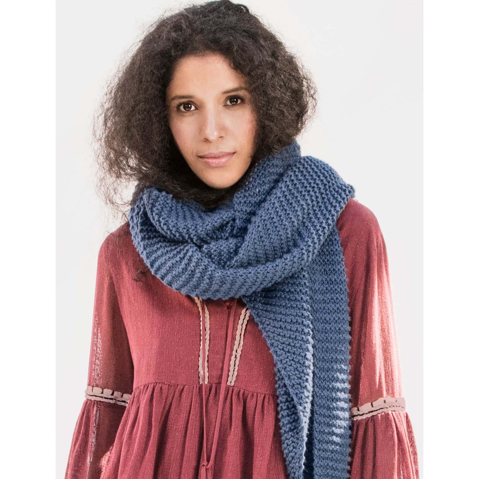 Blue Sky Fibers Waverly Wrap Scarf Knitting Pattern