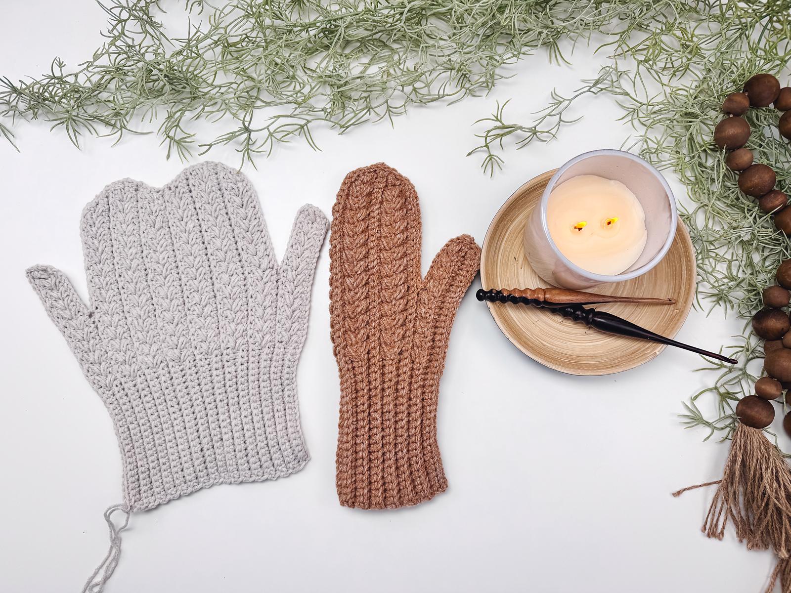 Winter Wheat Flat Mittens