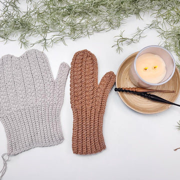 Winter Wheat Flat Mittens