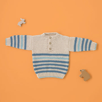 Paintbox Yarns Snugglebug Baby Sweater Crochet Pattern