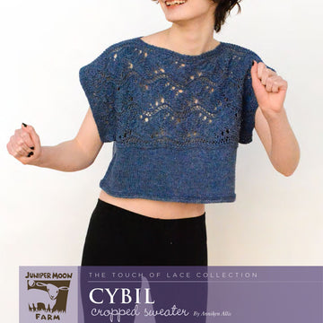 Cybil Cropped Sweater in Juniper Moon Sabine - PDF