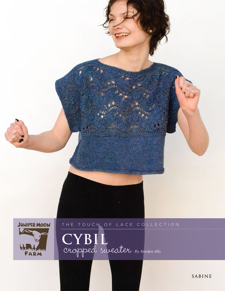 Cybil Cropped Sweater in Juniper Moon Sabine - PDF