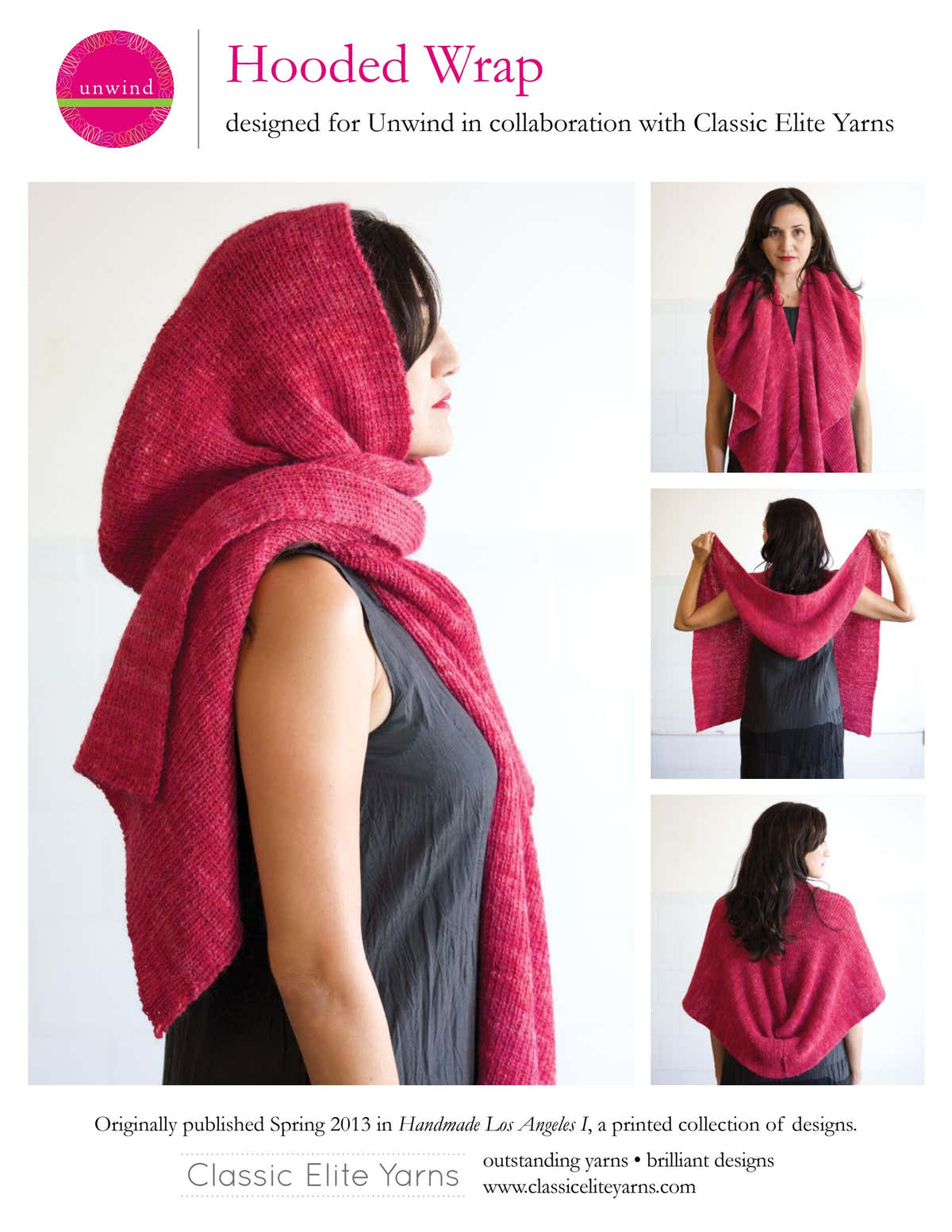 Classic Elite Yarns Hooded Wrap Knitting Pattern